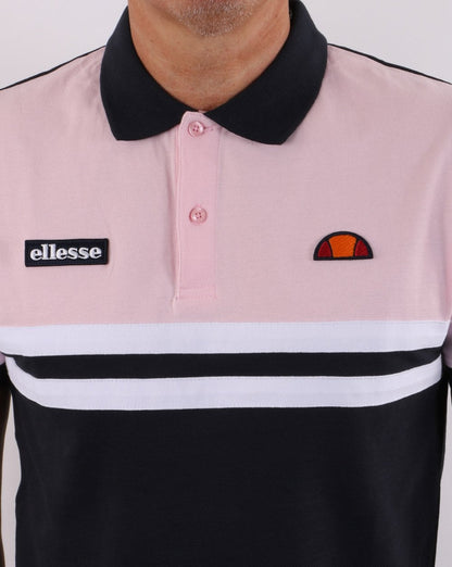 Ellesse Rimini Split Poloshirt Marine/Rosa
