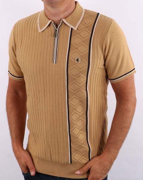 Gabicci Vintage Mcqueen Zip Jumper Sand