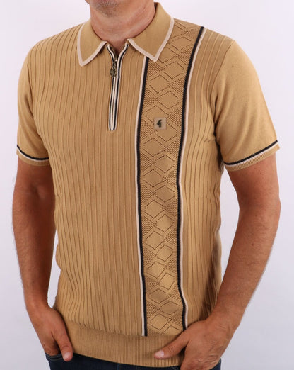 Gabicci Vintage Mcqueen Zip Pullover Sand