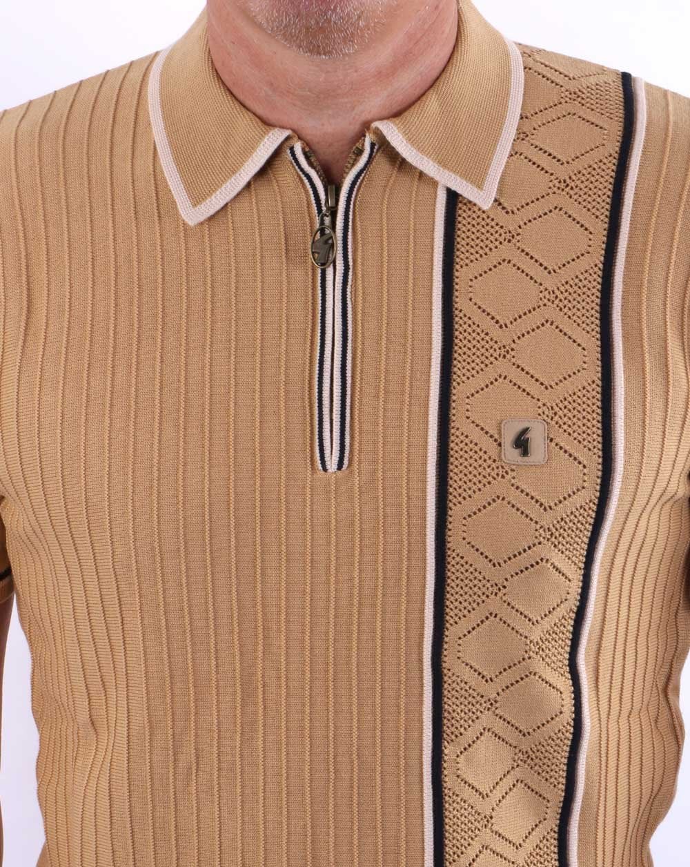 Gabicci Vintage Mcqueen Zip Pullover Sand