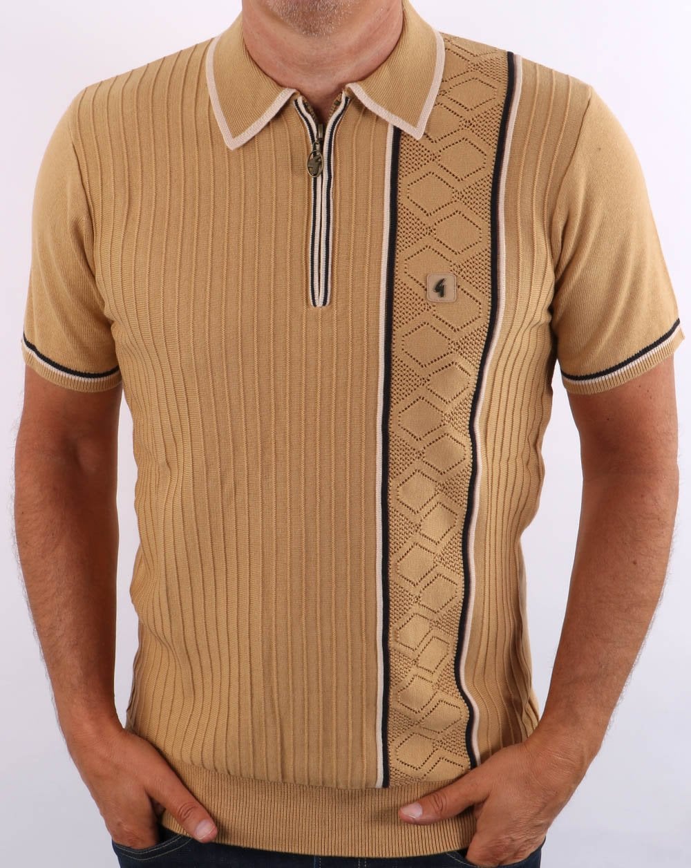Gabicci Vintage Mcqueen Zip Pullover Sand