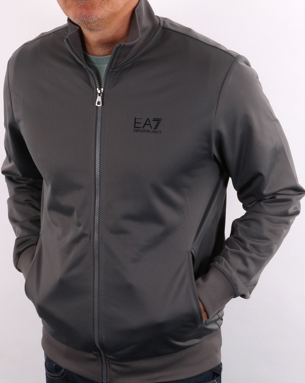 Emporio Armani EA7 Polyester Trainingsanzug Metallgrau