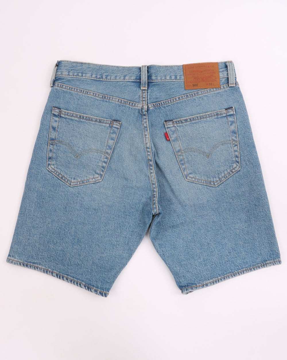 Levi's – 501 – Gehäkelte Shorts in Blau