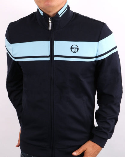 Sergio Tacchini Masters Tipped Track Top Marineblau/Himmelblau