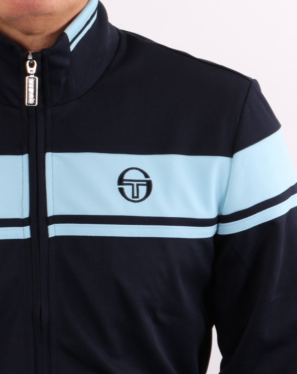 Sergio Tacchini Masters Tipped Track Top Marineblau/Himmelblau