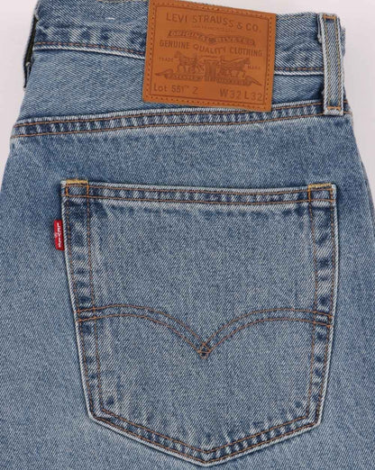 Levi's – 551z Authentic Straight Jeans „Boot Boogie“ in mittlerem Indigoblau