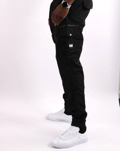 Weekend Offender Salvador Nylon Cargohose Schwarz