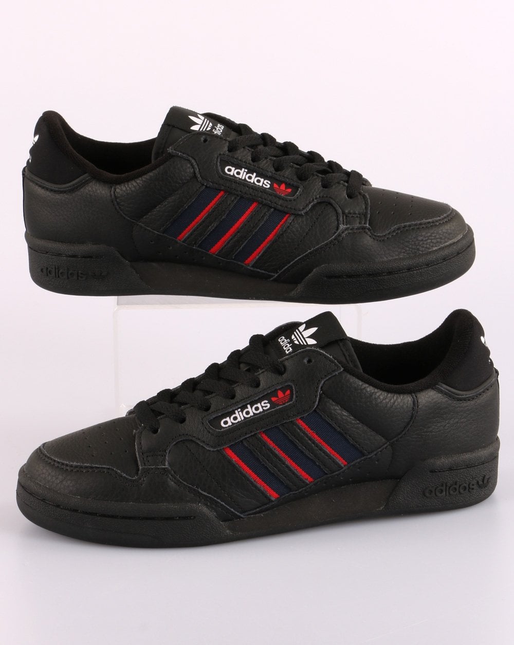 Adidas Continental 80 Stripes Trainers Black/navy/red