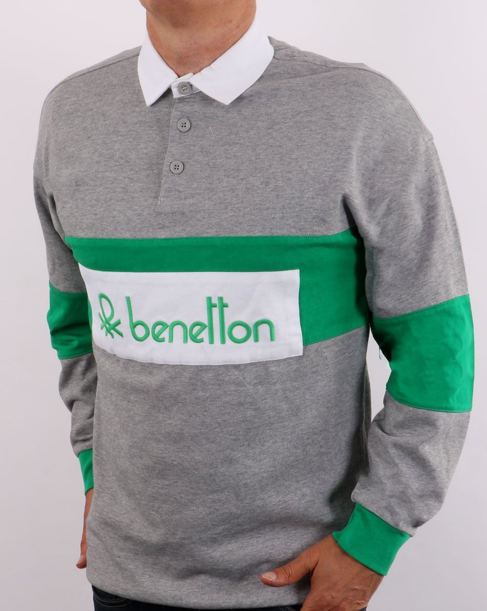 Benetton Rugby-Shirt Grau