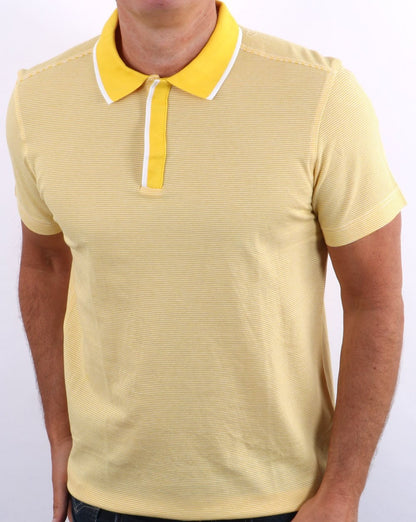Benetton Gestreiftes Poloshirt Gelb
