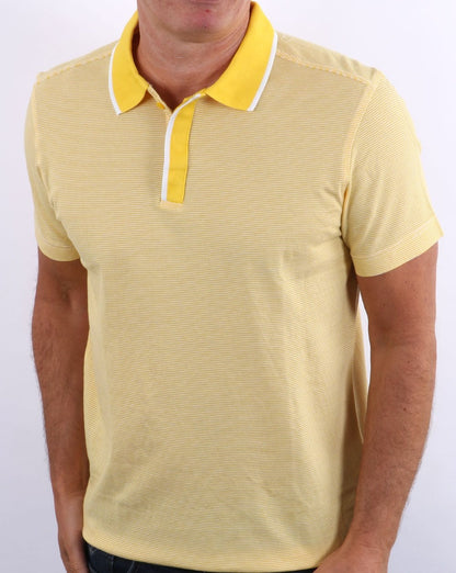 Benetton Gestreiftes Poloshirt Gelb