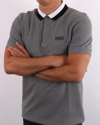 Barbour International Ampere Polo Graumeliert