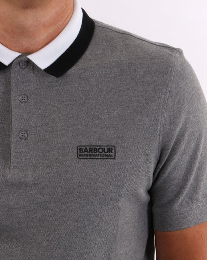 Barbour International Ampere Polo Graumeliert