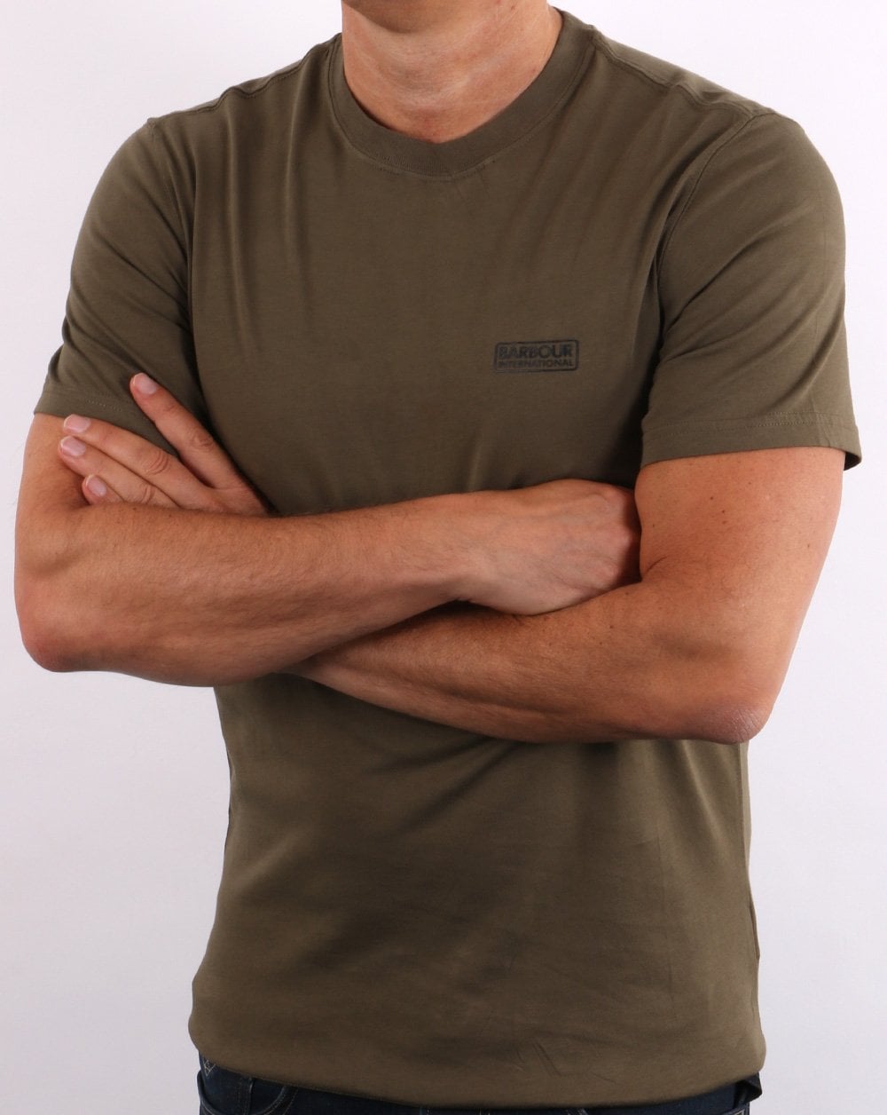 Barbour International Small Logo T-shirt Dusky Khaki
