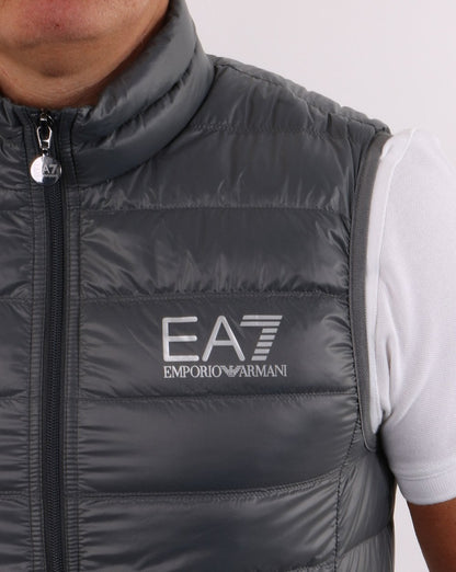 EA7 Core Logo Daunenweste Anthrazitgrau