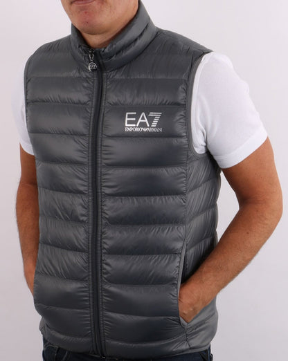 EA7 Core Logo Daunenweste Anthrazitgrau