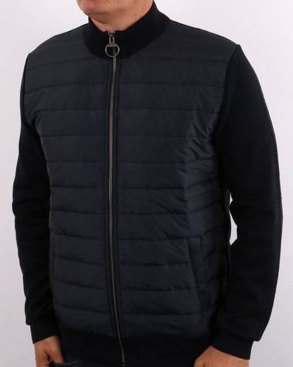 Barbour Baffle Zip Thru Marineblau
