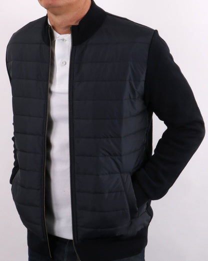 Barbour Baffle Zip Thru Marineblau