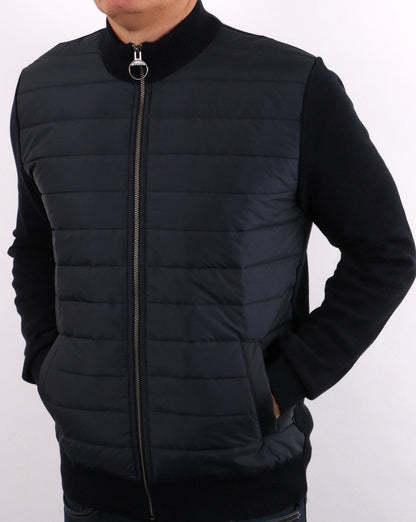 Barbour Baffle Zip Thru Marineblau