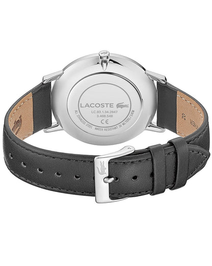 Lacoste Monduhr Schwarzes Leder