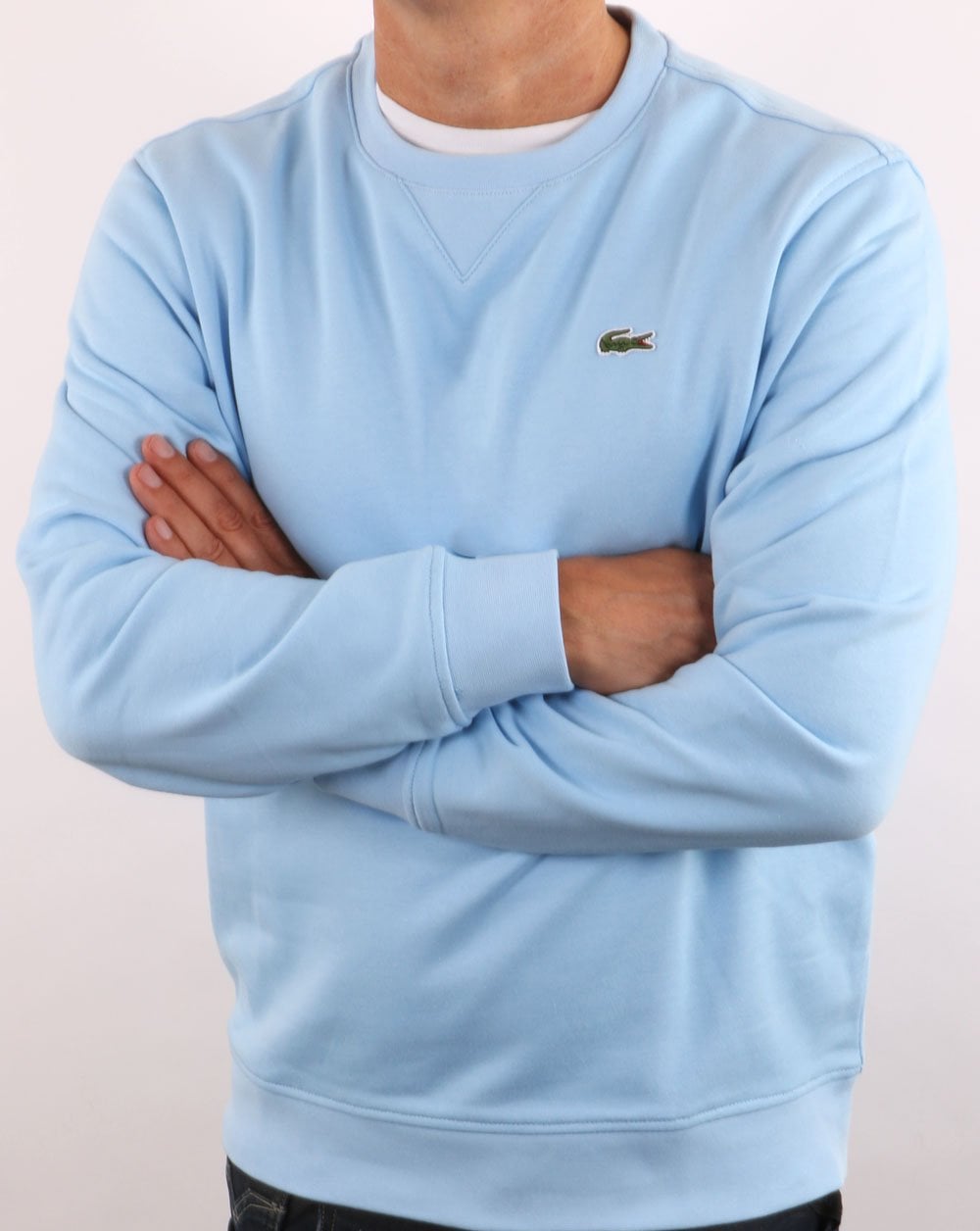 Lacoste – Sweatshirt mit Rundhalsausschnitt, Himmelblau