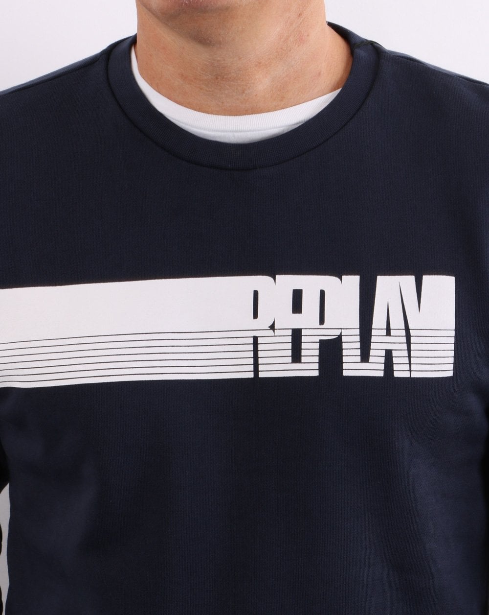 Replay Logo Sweatshirt Navy Blue