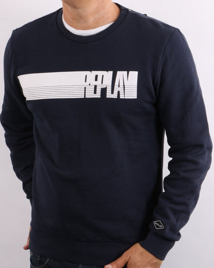 Replay Logo Sweatshirt Marineblau