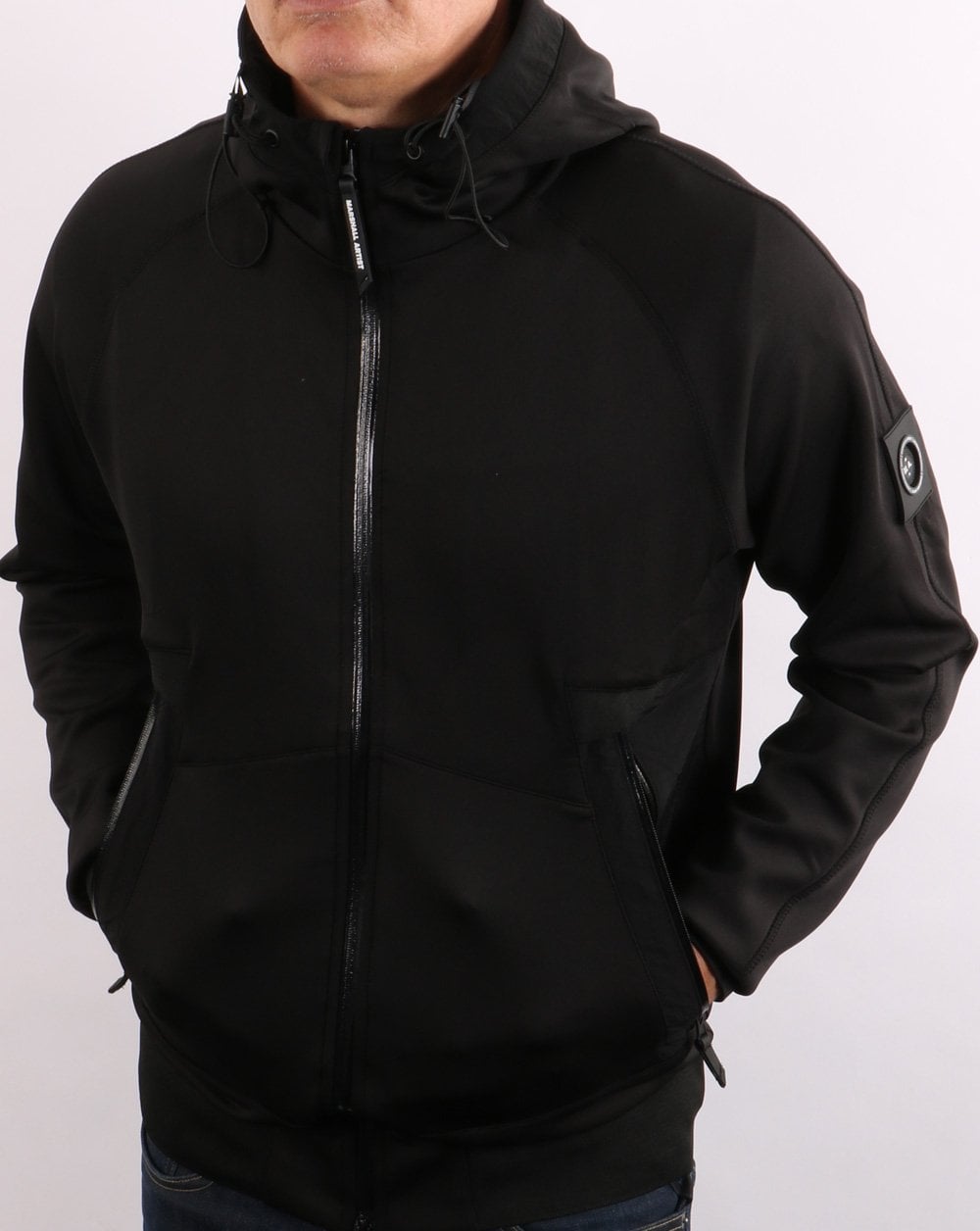 Marshall Artist Softshell Hooded Track Jacket Black