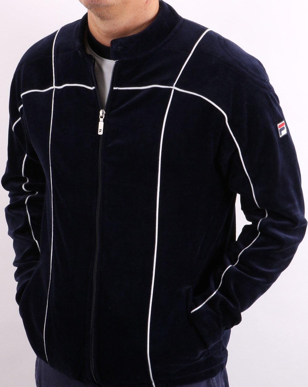 Fila Vintage Terrinda Velour Track Top Navy
