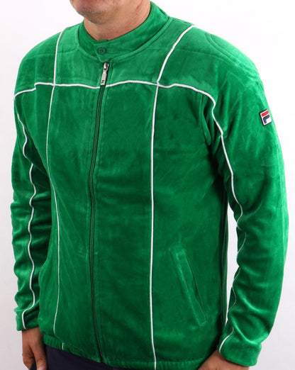 Fila Vintage Terrinda Velours-Trainingsjacke Kelly Green