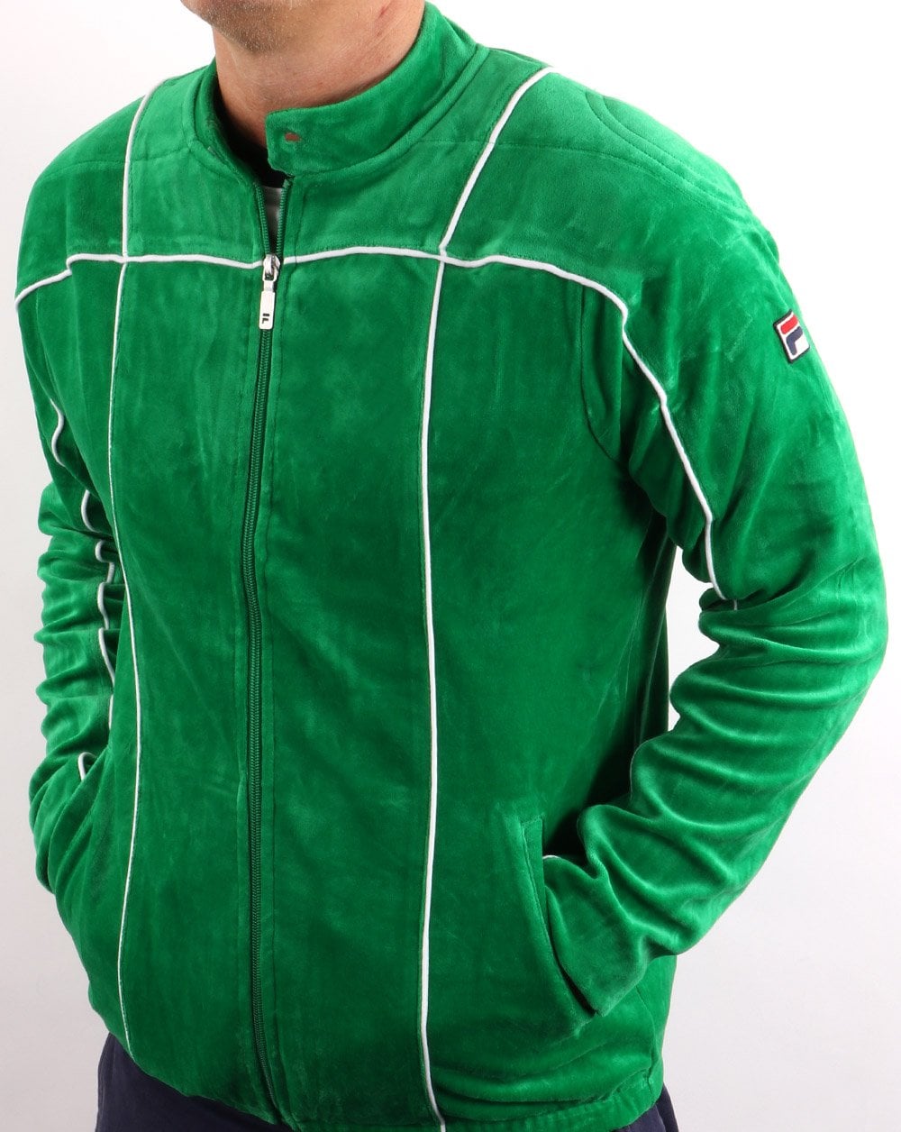 Fila Vintage Terrinda Velours-Trainingsjacke Kelly Green