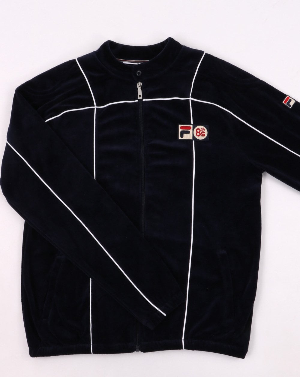 Fila Vintage Terrinda Velour Pro Badge Track Marineblau/Weiß