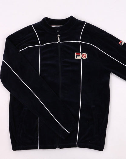 Fila Vintage Terrinda Velour Pro Badge Track Marineblau/Weiß