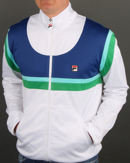 Fila Vintage Albatross Trainingsjacke Weiß/Blau/Grün