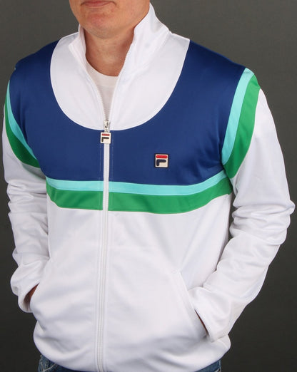Fila Vintage Albatross Trainingsjacke Weiß/Blau/Grün