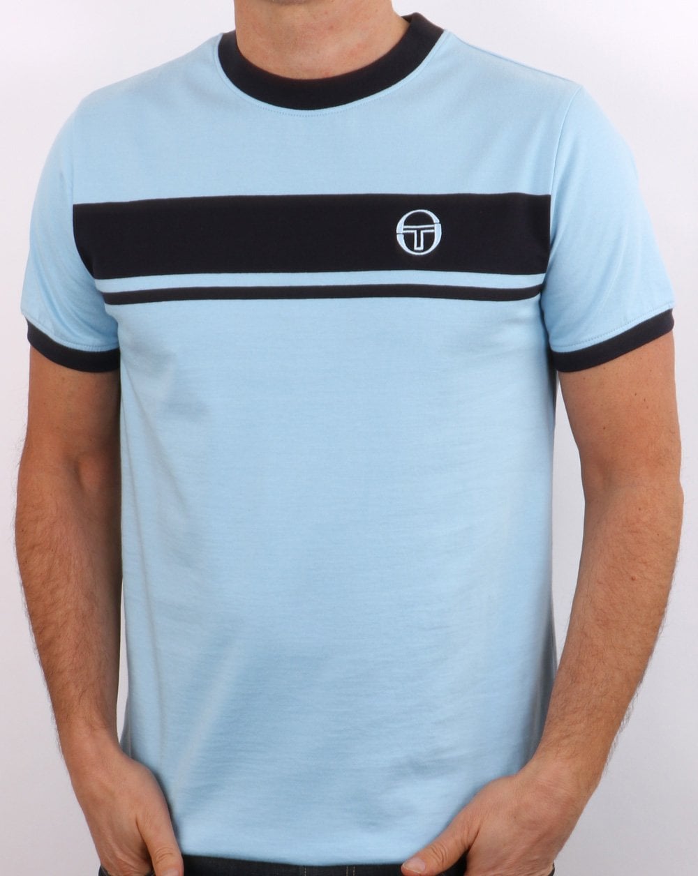 Sergio Tacchini Masters T-Shirt Himmelblau/Marineblau