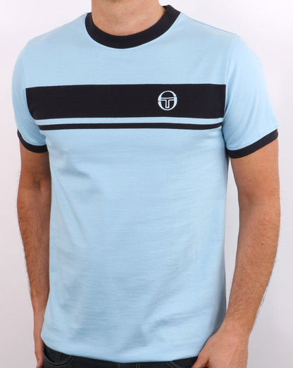 Sergio Tacchini Masters T-Shirt Himmelblau/Marineblau