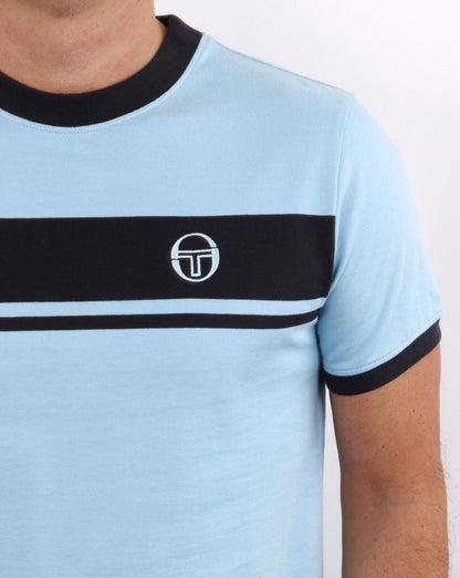 Sergio Tacchini Masters T-Shirt Himmelblau/Marineblau