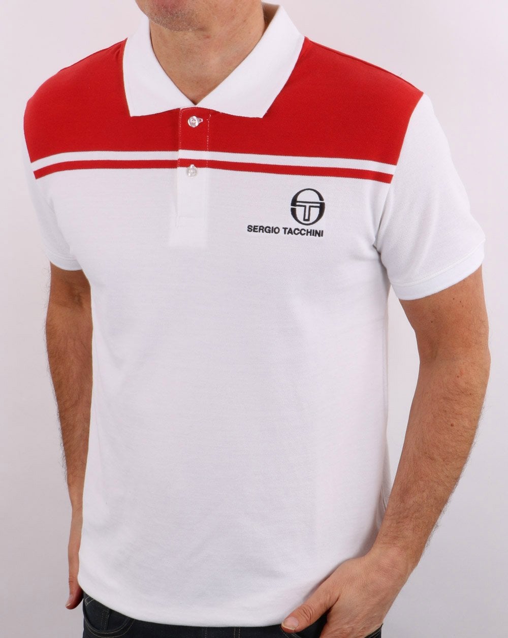 Sergio Tacchini New Young Line Polo Shirt White/Red