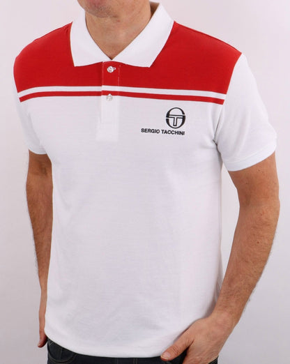 Sergio Tacchini New Young Line Poloshirt Weiß/Rot
