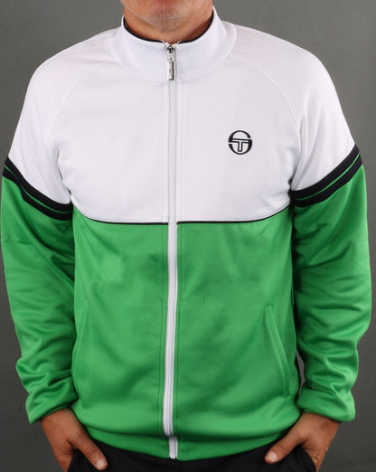 Sergio Tacchini Orion Trainingsjacke Weiß-Fresh Green