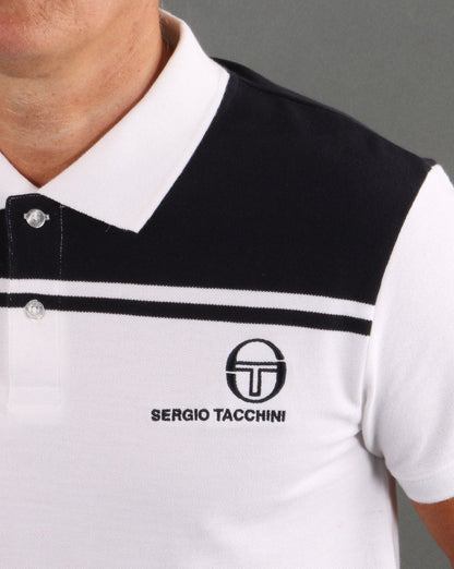 Sergio Tacchini New Young Line Poloshirt Weiß/Marineblau