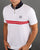 Sergio Tacchini Dallas 1/4 Zip Polo Shirt White/Red/Navy