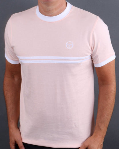 Sergio Tacchini Supermac T-Shirt Blush Pink/Weiß
