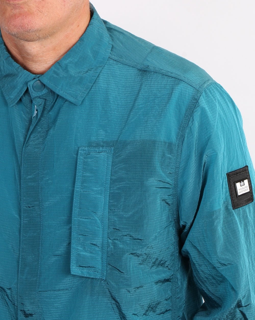 Weekend Offender Sorvino Überhemd Blaugrün