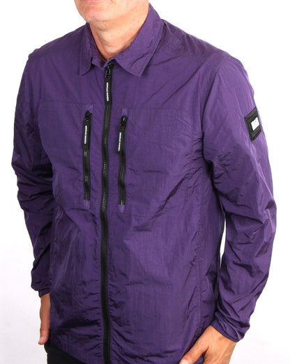 Weekend Offender Nicky Eyes Überhemd Dunkelviolett