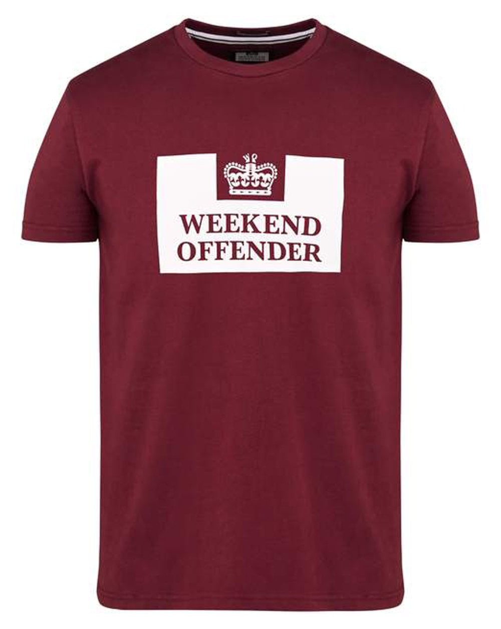 Weekend Offender Prison T-Shirt Burgunderrot