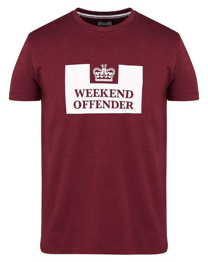 Weekend Offender Prison T-Shirt Burgunderrot