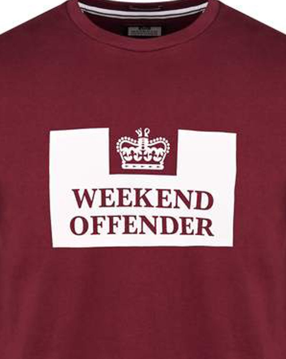 Weekend Offender Prison T-Shirt Burgunderrot