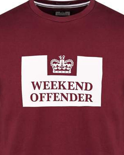 Weekend Offender Prison T-Shirt Burgunderrot